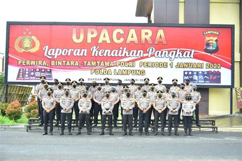 357 Personel Polda Lampung Dapat Kenaikan Pangkat Setingkat Lebih