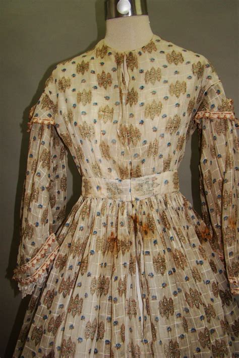 Mid 1860s Sheer Dress Sheer Dress Sheer Clothing Historical Dresses