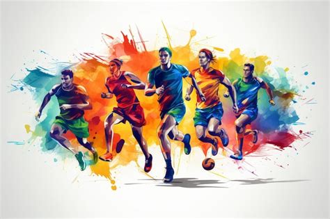 Vector sports background vector international sports day illustration ...