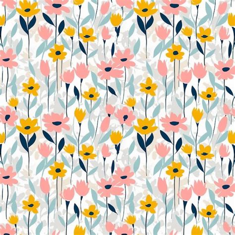 Premium Photo Beautiful Artistic Seamless Floral Natural Pattern