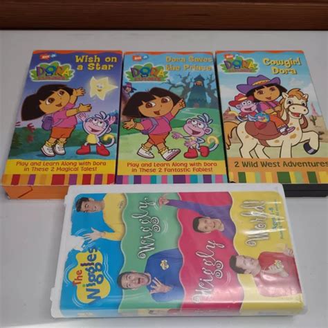 DORA THE EXPLORER Nickelodeon VHS Video Tape Nick Jr Movie Lot Wiggles