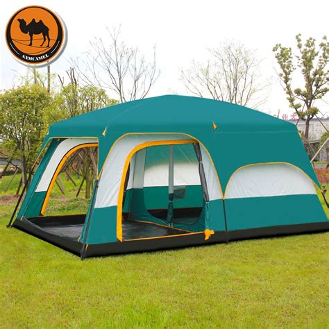 Camping Tent Large Space Waterproof 8 10 Person Tent 4 Season Outdoor Tent Family Camping Cabin ...