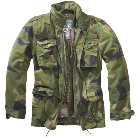 Brandit Classic M65 Mens Field Jacket Lining Hunting Parka Coat Swedish Camo Ebay