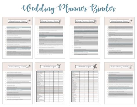 Free Wedding Planning Printables