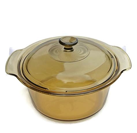 Visions 3 5l Covered Dutch Oven Amber Glass Pot And Lid The Home Kitchen Store