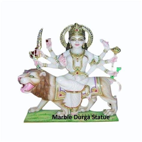 Hindu Painted White Marble Maa Durga Statue Home At Rs 28000 In Alwar