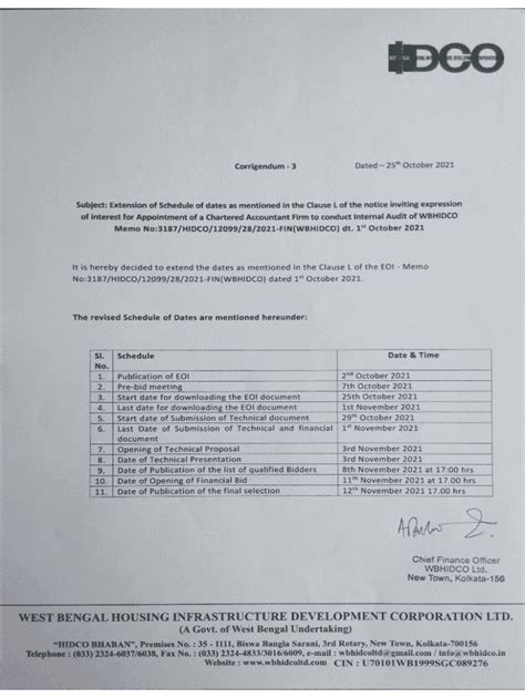 Fillable Online West Bengal Housing Infrastructure Development