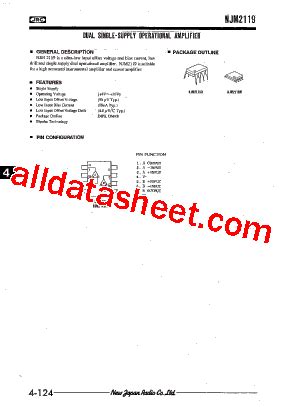 Njm D Datasheet Pdf New Japan Radio