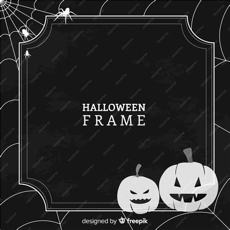 Free Vector Creepy Halloween Frame With Vintage Style