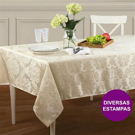 Toalha De Mesa Jacquard Lisa Retangular X M Lugares