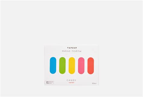 TAPEUP Кинезиотейпы для лица TAPEUP CANDY COLOR 60 шт — купить в Москве