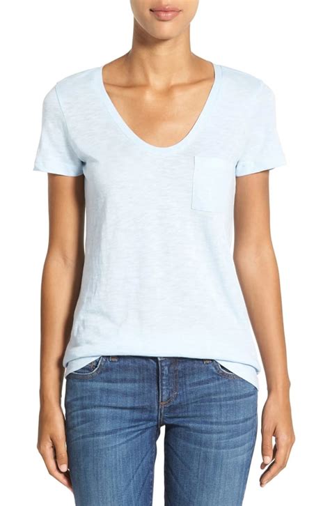 Caslon Rounded V Neck T Shirt Best Deals From Nordstrom Half Yearly