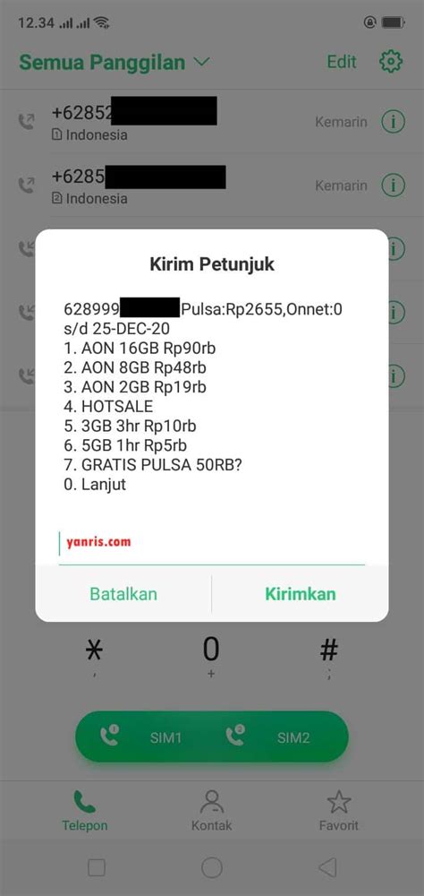 Cara Cek Utang Pulsa Tri Hutomo