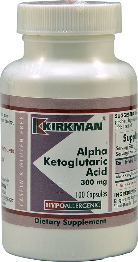 Kirkman Alpha Ketoglutaric Acid - 300 мг - 100 капсул