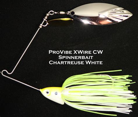 Pro Vibe XWire Spinnerbait C W 3 8 Oz Chartreuse White Davis Bait