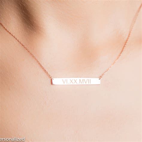 Roman Numeral Necklace - Etsy