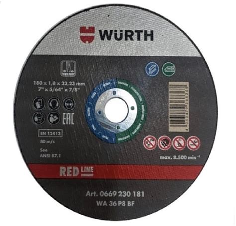 Ripley DISCO DE DESBASTE WÜRTH 7 PACK 05 UNIDADES ACERO