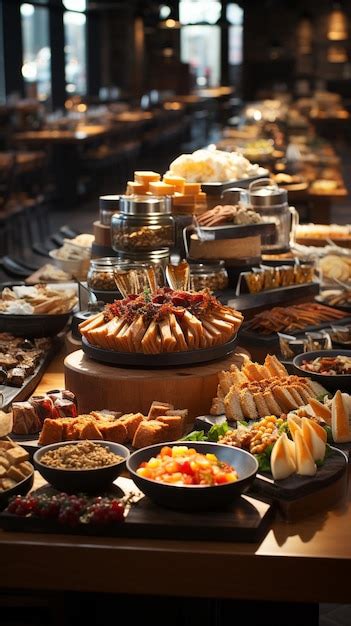 Premium Ai Image Buffet Food Hd 8k Wallpaper Stock Photographic Image