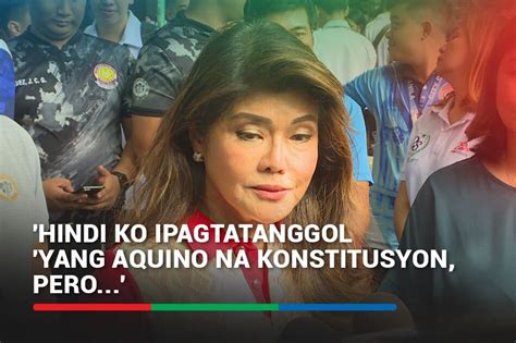 Imee Marcos Says Now Not The Time To Review Aquino Constitution Abs