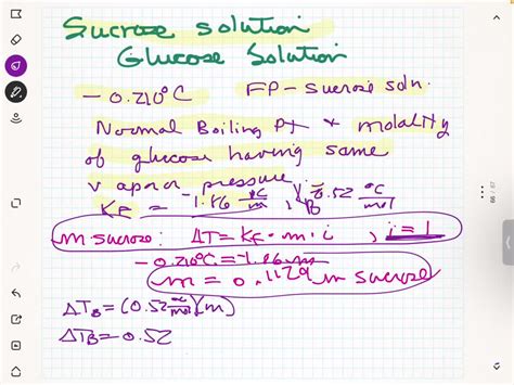 Solved An Aqueous Sucrose Solution Freezes At 0210 Degrees Celsius