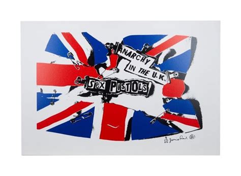 Signed Sex Pistols Anarchy In The U K Limited Edition Canvas Print By Jamie Reid On Artnet
