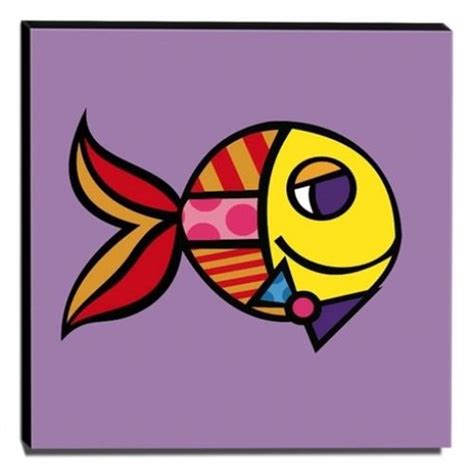 Peixe Pintura Feita M O Releitura Romero Britto Romero Britto