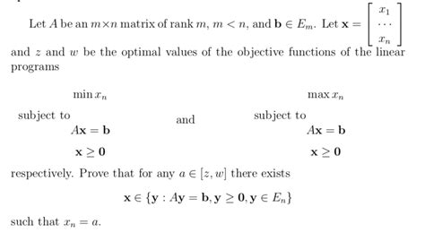 Solved I 1 Let A Be An Mxn Matrix Of Rank M M 0 X 0