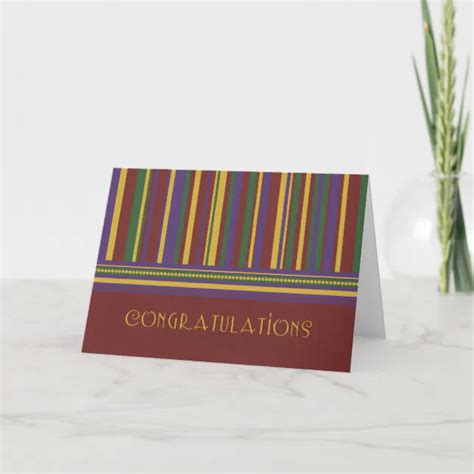 Colorful Stripes Employee Anniversary Card Zazzle