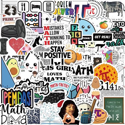 Amazon.com: 50Pcs Math Stickers Students Sticker Funny Math Gifts for ...