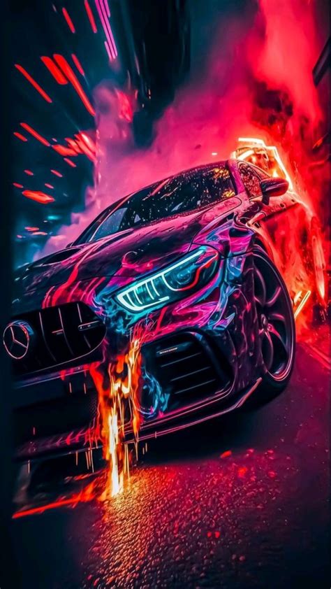 Super Cars HD Wallpaper with Fire 🔥