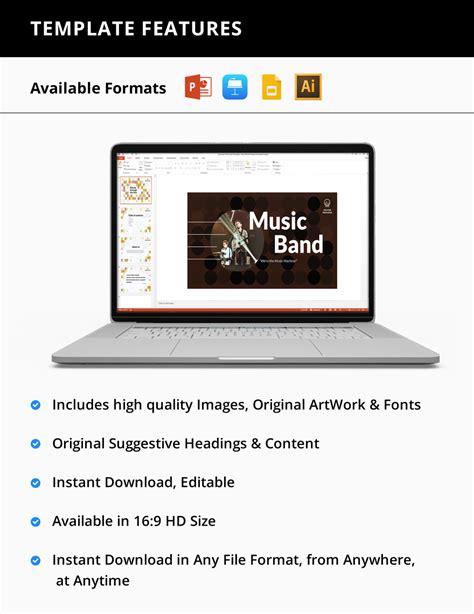 Music Band Presentation Template In Apple Keynote Illustrator