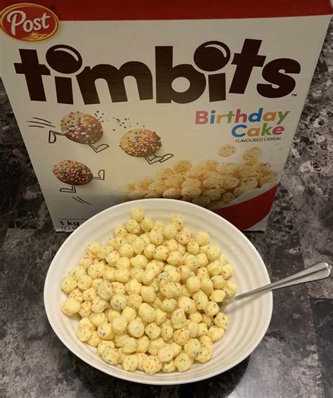 Costco Tim Hortons Timbits Birthday Cake Flavored Cereal Review