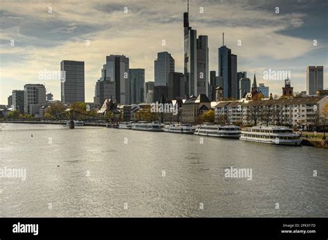 Frankfurts Skyline Frankfurt Germany Stock Photo Alamy