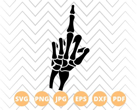 Skeleton Middle Finger Svg File Fuck Svg Png Rude Etsy Hong Kong