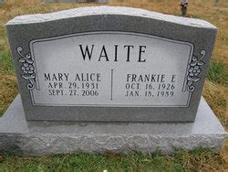 Mary Alice Coleman Waite 1931 2006 Mémorial Find a Grave