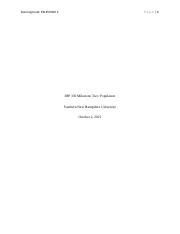 IHP 330 Milestone Two Docx Running Head MILESTONE 2 Page 1 IHP 330