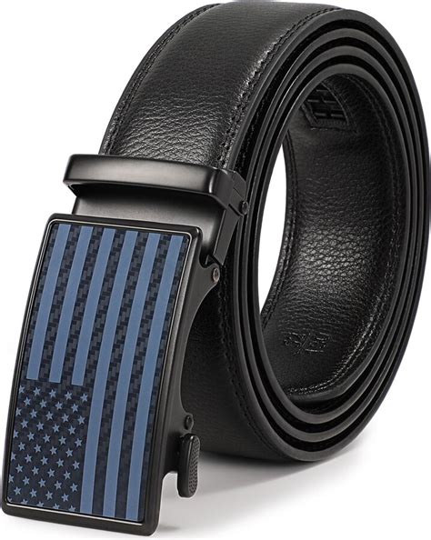 SANSTHS Men S Belts Leather Ratchet Dress Belts For Men With Adjustable