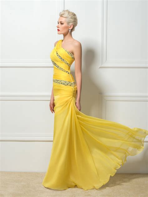 Ericdress Hollow One Shoulder Beading Sheath Evening Dress