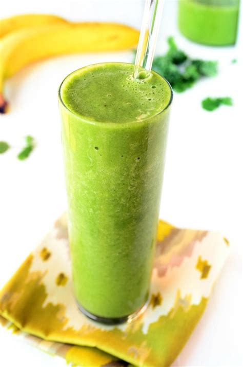 Fresh And Frothy Pineapple Cilantro Smoothie Blissful Basil