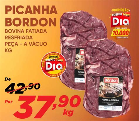 Picanha Bordon Bovina Fatiada Resfriada Pe A A Vacuo Kg Oferta Na Dia