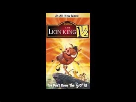 Opening Closing To The Lion King 1 1 2 2004 VHS YouTube