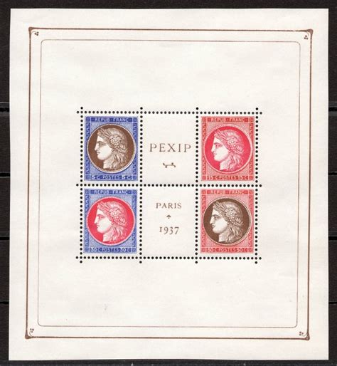 France 1937 Heart Of PEXIP Block 3 With Original Frame Catawiki