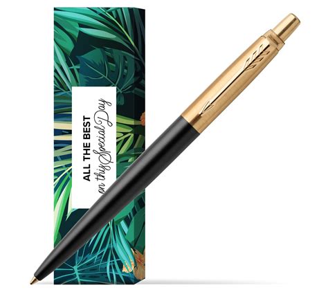 Parker Jotter Premium Bond Street Black Golden Finish Trim Ballpoint