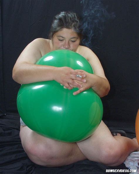 Pretty Bbw Chick Naked And Smoking While Sitting On Balloons Photos