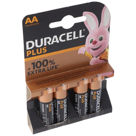 Duracell Mignon Aa Lr6 4er Pack Alkaline Batterie 5000394140851