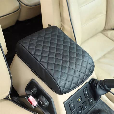 Pu Leather Armrest Console Cover Trim For Land Rover Discovery Lr