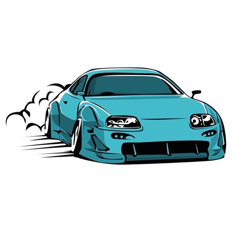 Vector illustration of a car drifting 6639372 Vector Art at Vecteezy