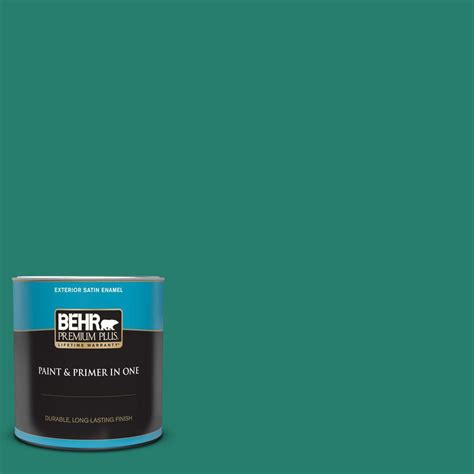 Behr Premium Plus Qt P Mermaid Sea Satin Enamel Exterior Paint