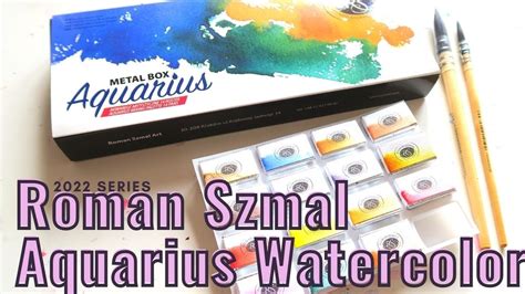 Swatching New To Me Roman Szmal Aquarius Watercolors Youtube