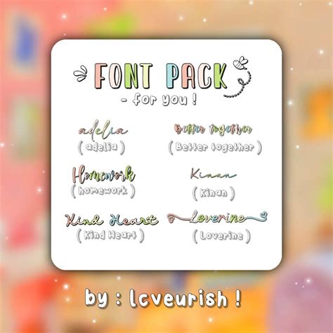 Lcveurish 🍉 Font Packs Aesthetic Fonts Word Fonts